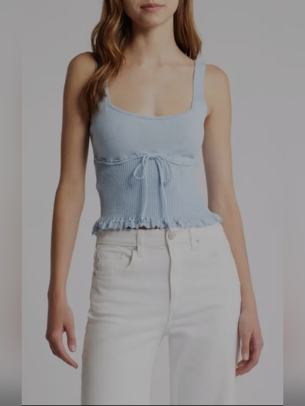Mango Lovi Sweater Tank-Light Pastel  Blue